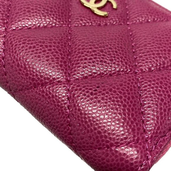 Auth CHANEL - Purple Calfskin Coin Case Gold hardware - Picture 10 of 10